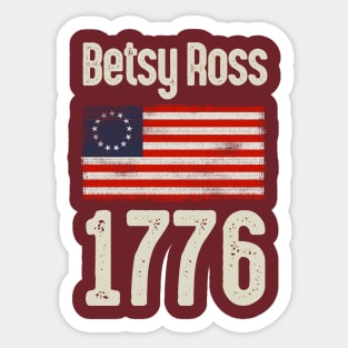 Betsy Ross American Flag 1776 Sticker